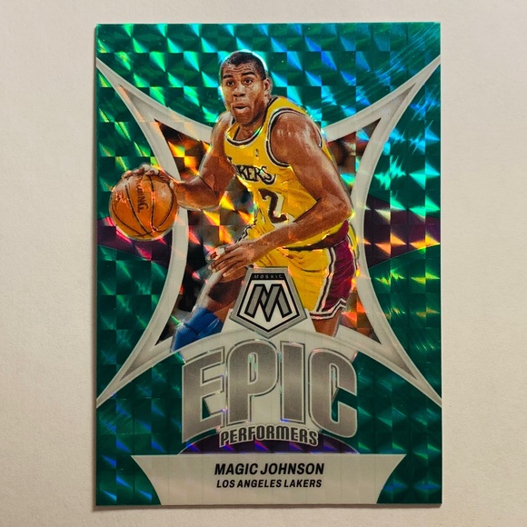 🔥MAGIC JOHNSON REFRACTOR PRIZM BASKETBALL CARD - LOS ANGELES LAKERS - Picture 1 of 2